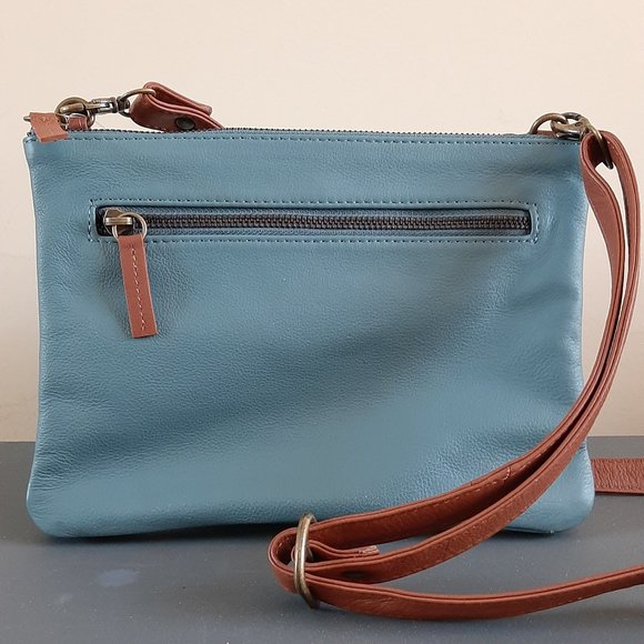 SERRV - Two Tone Leather Crossbody Bag - Picture 2 of 5